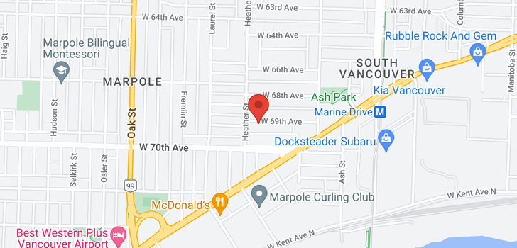map of 786 W 69TH AVENUE